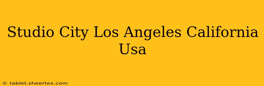 Studio City Los Angeles California Usa